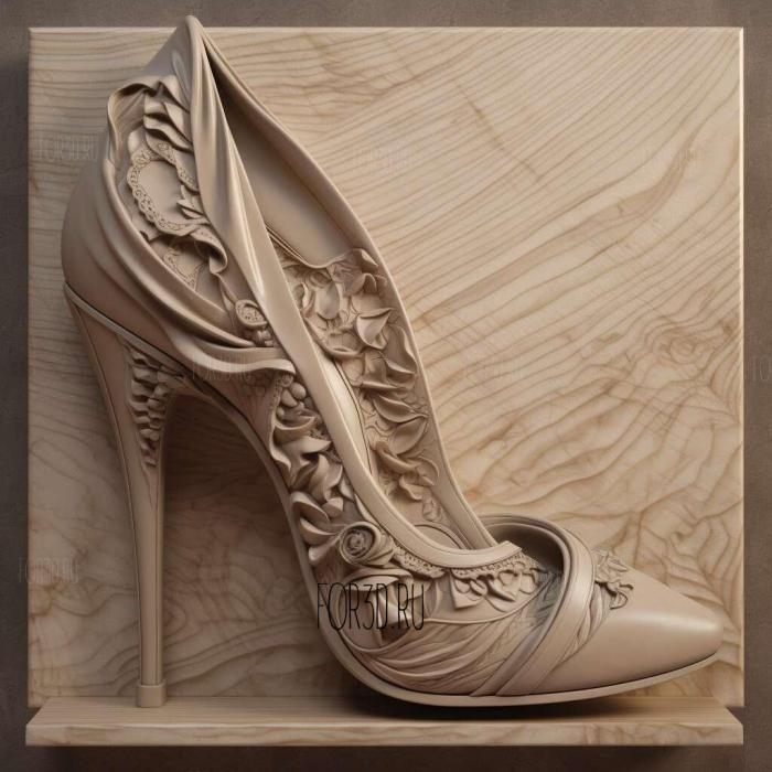 Heels series 3 stl model for CNC